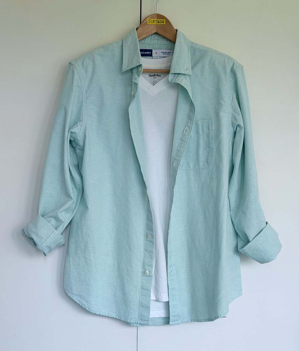 Old Navy Everyday Shirt Regular Fit Long Sleeve Button Down Size M